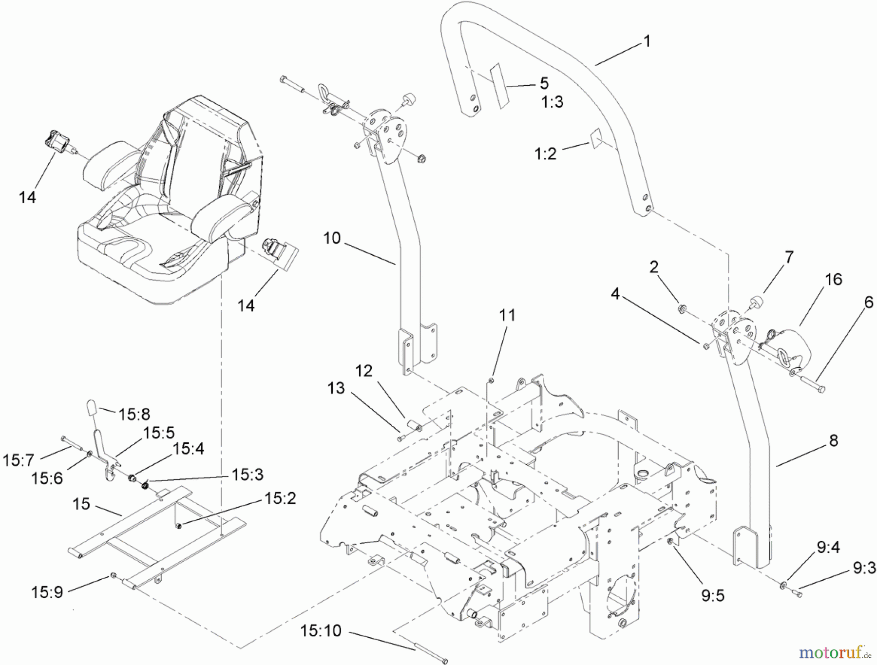  Zerto-Turn Mäher 74254 (Z580) - Toro Z Master Mower, 72