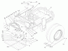 Zerto-Turn Mäher 74256 (Z588E) - Toro Z Master Mower, 72" TURBO FORCE Side Discharge Deck (SN: 240000001 - 240999999) (2004) Spareparts MAIN FRAME ASSEMBLY