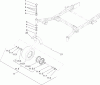 Zerto-Turn Mäher 74256 (Z588E) - Toro Z Master Mower, 72" TURBO FORCE Side Discharge Deck (SN: 250000001 - 250999999) (2005) Spareparts CASTOR AND WHEEL ASSEMBLY