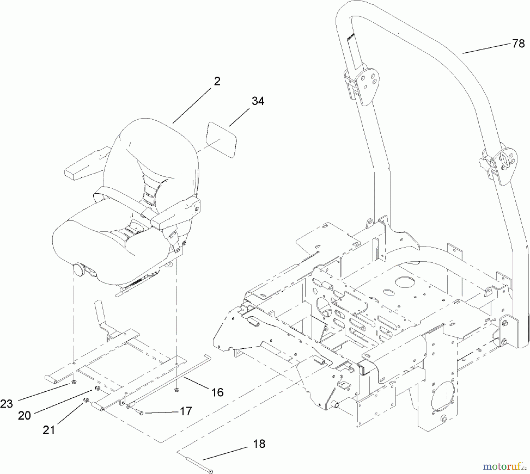  Zerto-Turn Mäher 74256 (Z588E) - Toro Z Master Mower, 72