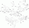 Zerto-Turn Mäher 74262 (Z500) - Toro Z Master Mower, 60" TURBO FORCE Side Discharge Deck (SN: 260000001 - 260999999) (2006) Spareparts MUFFLER AND GUARD ASSEMBLY