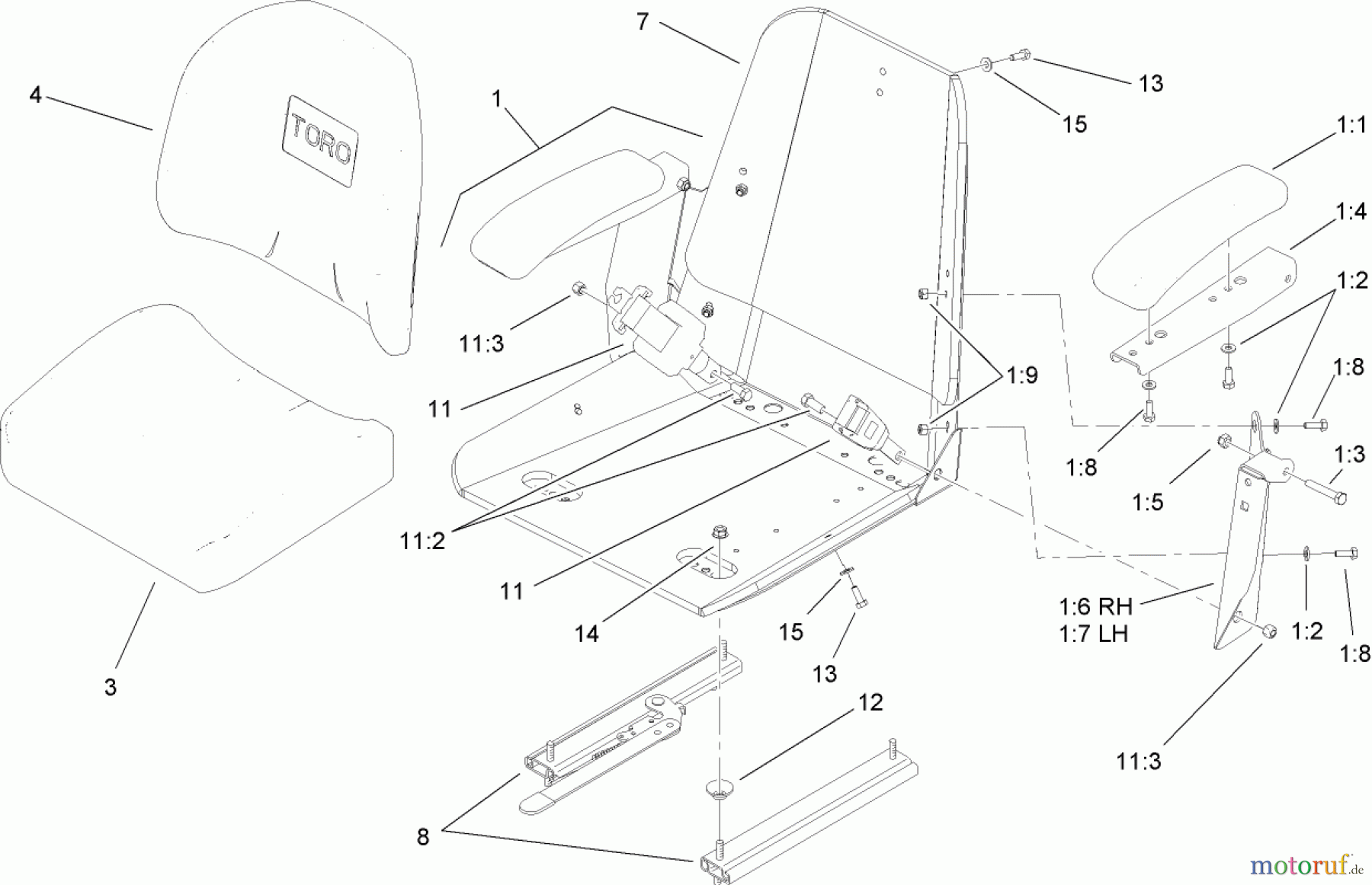  Zerto-Turn Mäher 74263 (Z557) - Toro Z Master Mower, 72