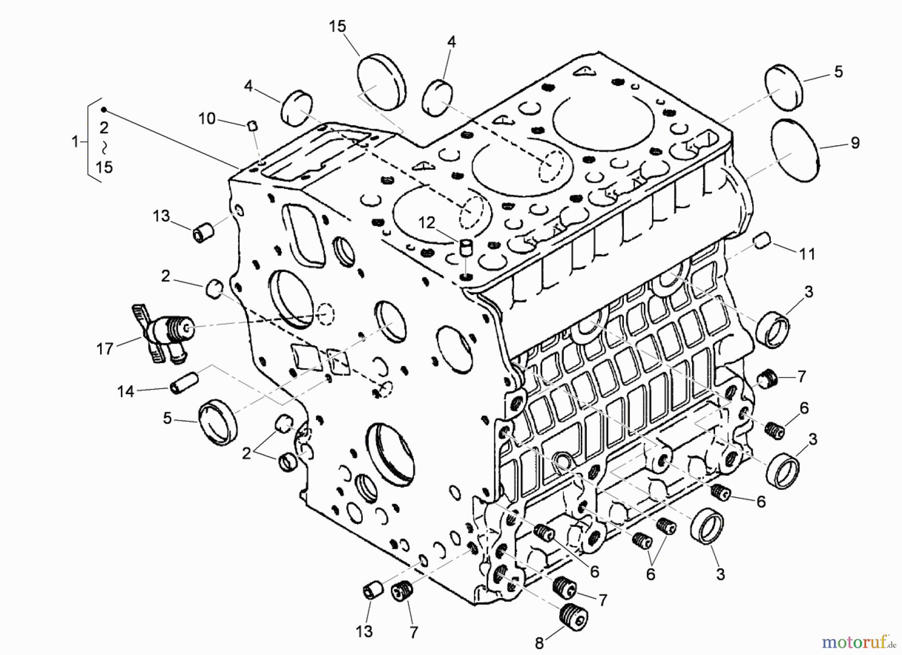  Zerto-Turn Mäher 74265TE (Z580-D) - Toro Z Master Mower, 152cm TURBO FORCE Side Discharge Deck (SN: 290000001 - 290999999) (2009) CRANKCASE ASSEMBLY