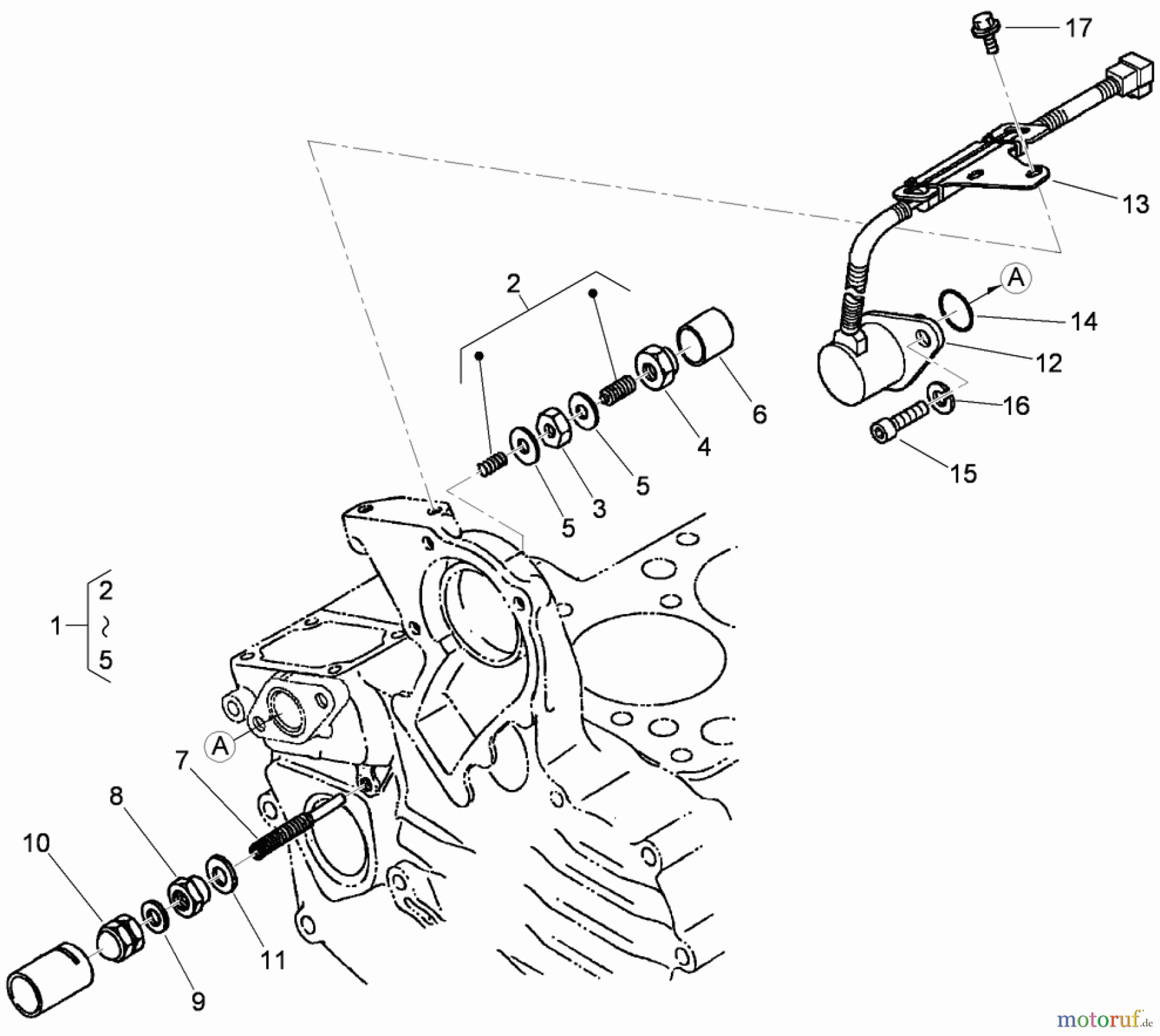  Zerto-Turn Mäher 74265TE (Z580-D) - Toro Z Master Mower, 152cm TURBO FORCE Side Discharge Deck (SN: 290000001 - 290999999) (2009) IDLE APPARATUS AND STOP SOLENOID ASSEMBLY