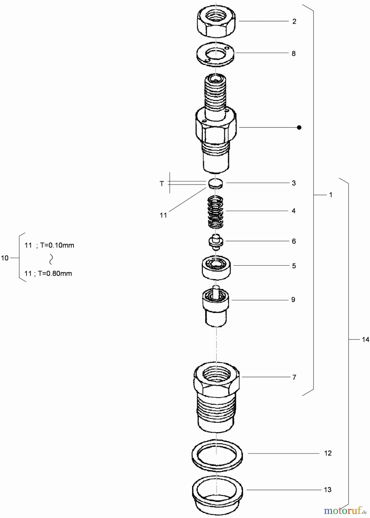  Zerto-Turn Mäher 74265TE (Z580-D) - Toro Z Master Mower, 152cm TURBO FORCE Side Discharge Deck (SN: 290000001 - 290999999) (2009) NOZZLE HOLDER ASSEMBLY