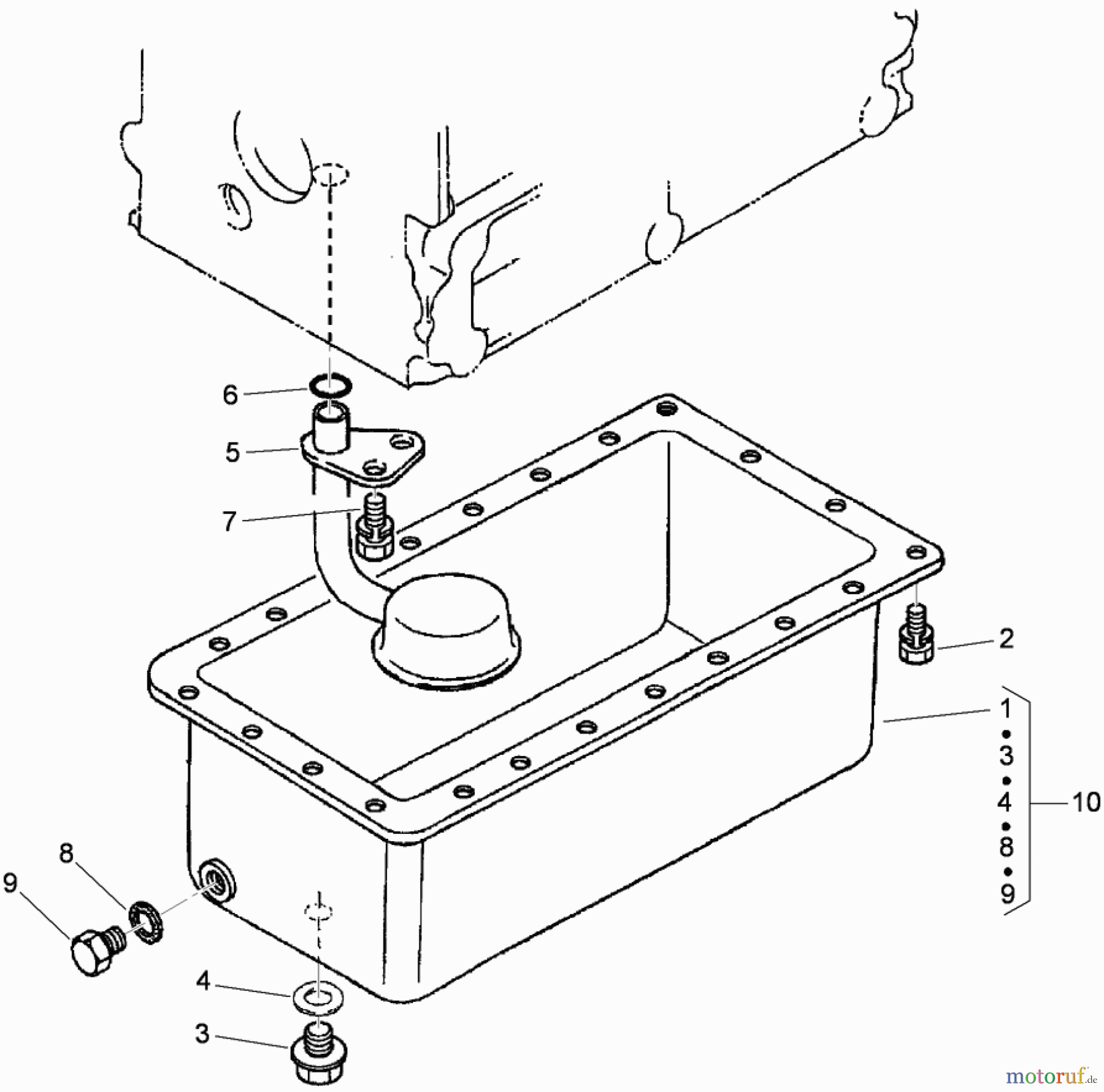  Zerto-Turn Mäher 74265TE (Z580-D) - Toro Z Master Mower, 152cm TURBO FORCE Side Discharge Deck (SN: 290000001 - 290999999) (2009) OIL PAN ASSEMBLY