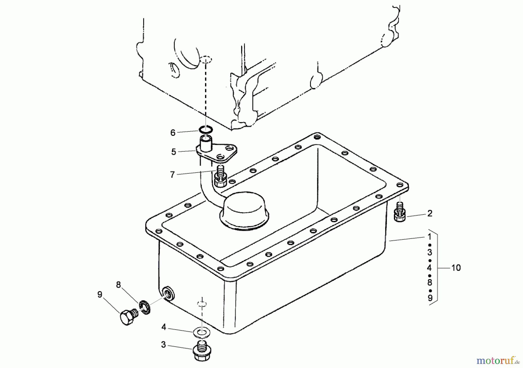  Zerto-Turn Mäher 74265TE (Z580-D) - Toro Z Master Mower, 152cm TURBO FORCE Side Discharge Deck (SN: 310000001 - 310999999) (2010) OIL PAN ASSEMBLY