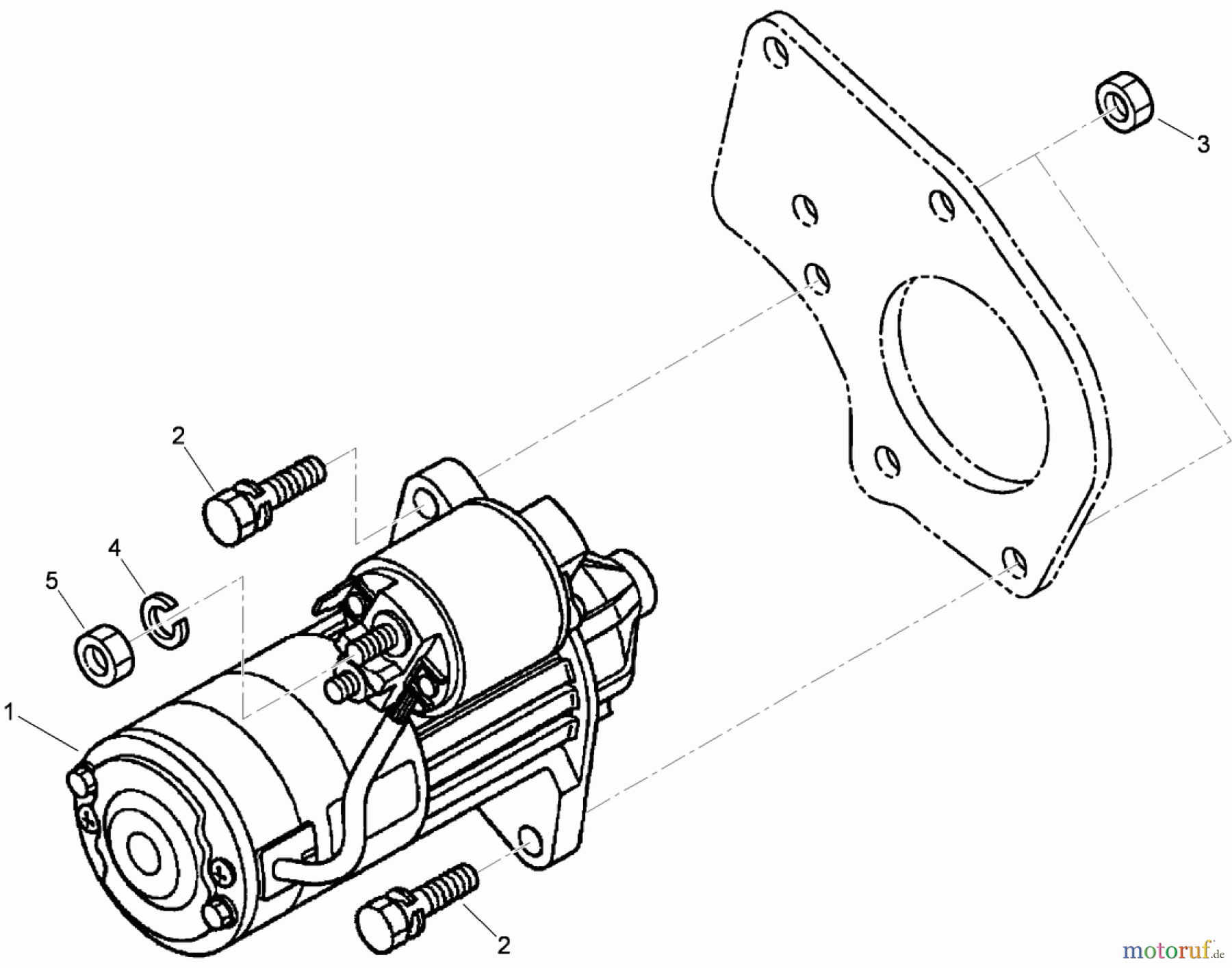  Zerto-Turn Mäher 74265TE (Z580-D) - Toro Z Master Mower, 152cm TURBO FORCE Side Discharge Deck (SN: 311000001 - 311999999) (2011) STARTER ASSEMBLY