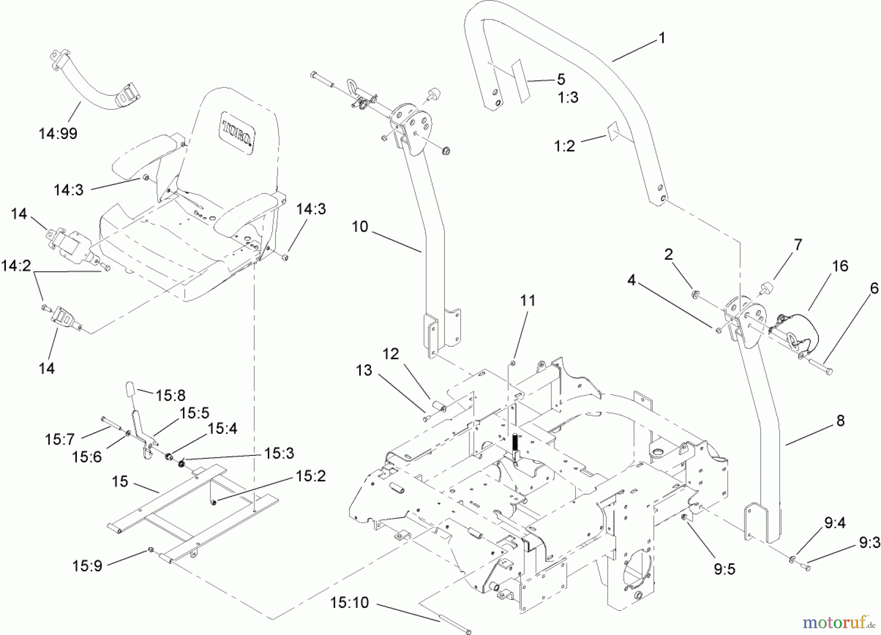  Zerto-Turn Mäher 74266 (Z580-D) - Toro Z Master Mower, 52