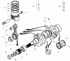 Zerto-Turn Mäher 74266 (Z595-D) - Toro Z Master Mower, 52" TURBO FORCE Side Discharge Deck (SN: 270000301 - 270999999) (2007) Spareparts PISTON AND CRANKSHAFT ASSEMBLY