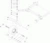 Zerto-Turn Mäher 74267 (Z580-D) - Toro Z Master Mower, 60" TURBO FORCE Side Discharge Deck (SN: 310000001 - 310999999) (2010) Spareparts CASTER WHEEL AND FORK ASSEMBLY