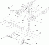 Zerto-Turn Mäher 74268 (Z590-D) - Toro Z Master Mower, 60" TURBO FORCE Side Discharge Deck (SN: 290000001 - 290999999) (2009) Spareparts CASTER WHEEL AND Z STAND ASSEMBLY