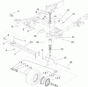 Zerto-Turn Mäher 74268 (Z597-D) - Toro Z Master Mower, 60" TURBO FORCE Side Discharge Deck (SN: 240000001 - 240999999) (2004) Spareparts CASTER AND Z STAND ASSEMBLY