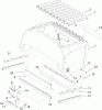 Zerto-Turn Mäher 74268 (Z597-D) - Toro Z Master Mower, 60" TURBO FORCE Side Discharge Deck (SN: 240000001 - 240999999) (2004) Spareparts HOOD ASSEMBLY