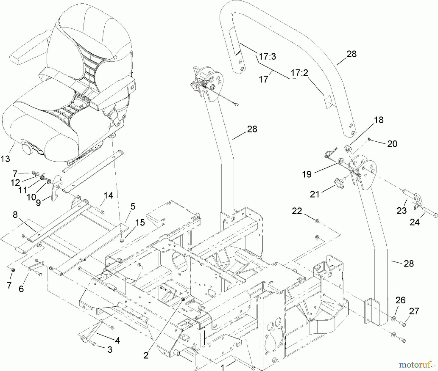  Zerto-Turn Mäher 74268 (Z597-D) - Toro Z Master Mower, 60