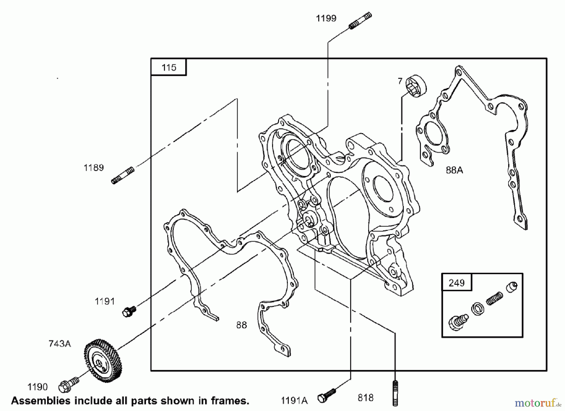  Zerto-Turn Mäher 74268TE (Z597-D) - Toro Z Master Mower, 152cm TURBO FORCE Side Discharge Deck (SN: 240000001 - 240999999) (2004) GEAR HOUSING ASSEMBLY