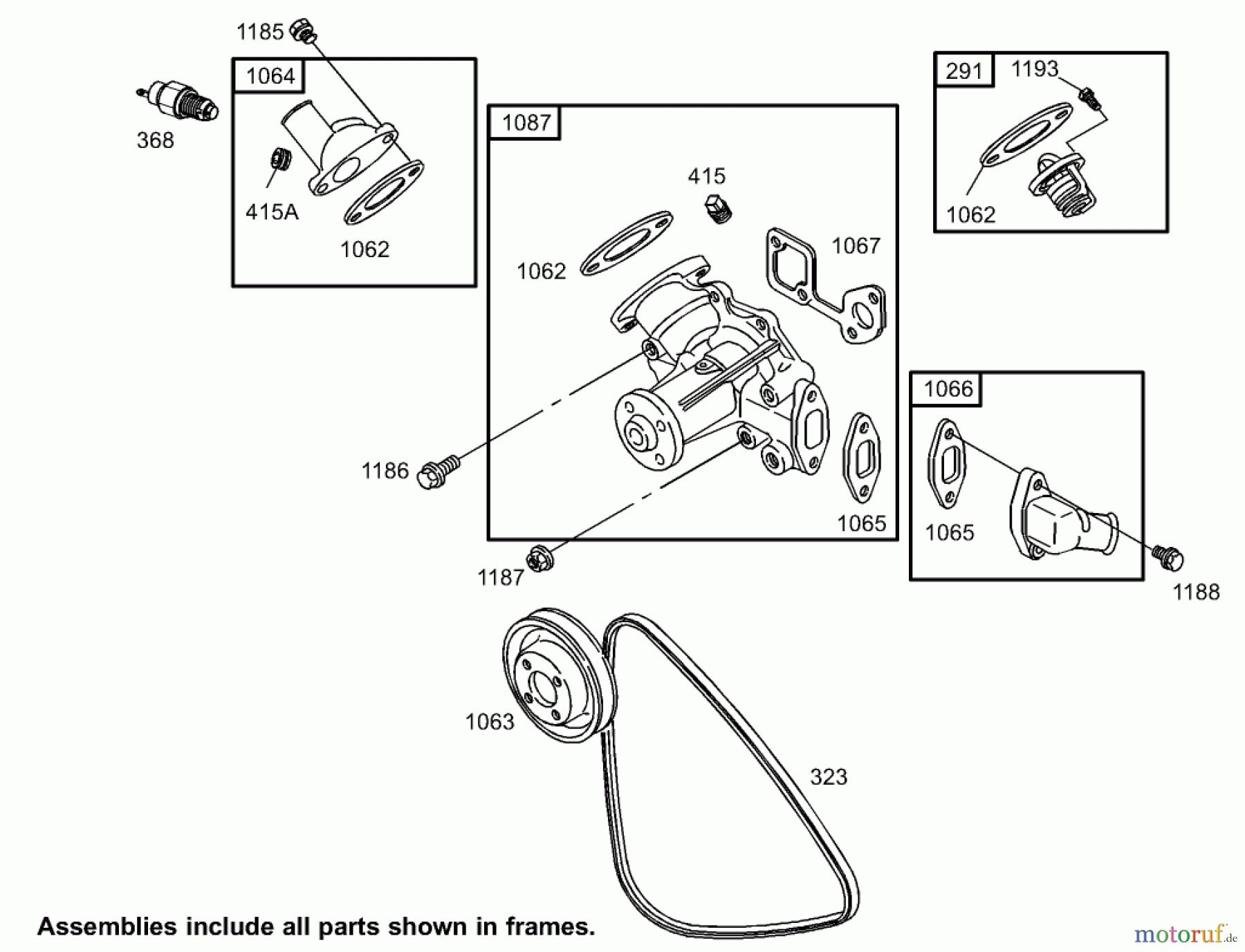  Zerto-Turn Mäher 74268TE (Z597-D) - Toro Z Master Mower, 152cm TURBO FORCE Side Discharge Deck (SN: 240000001 - 240999999) (2004) WATER PUMP ASSEMBLY