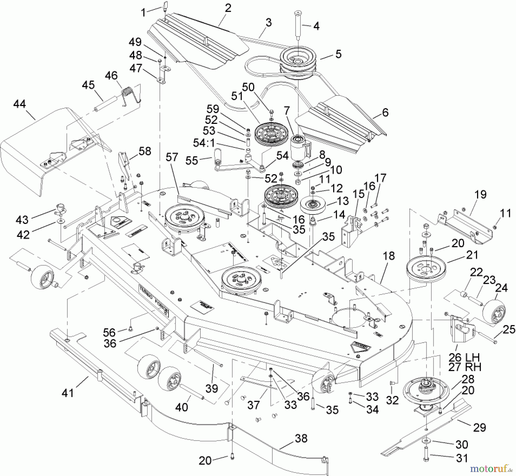  Zerto-Turn Mäher 74269 (Z597-D) - Toro Z Master Mower, 72