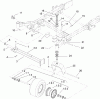 Zerto-Turn Mäher 74269 (Z597-D) - Toro Z Master Mower, 72" TURBO FORCE Side Discharge Deck (SN: 250000001 - 250999999) (2005) Spareparts CASTER AND Z STAND ASSEMBLY