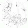 Zerto-Turn Mäher 74269 (Z597-D) - Toro Z Master Mower, 72" TURBO FORCE Side Discharge Deck (SN: 250000001 - 250999999) (2005) Spareparts SEAT AND ROLL-OVER-PROTECTION-SYSTEM ASSEMBLY