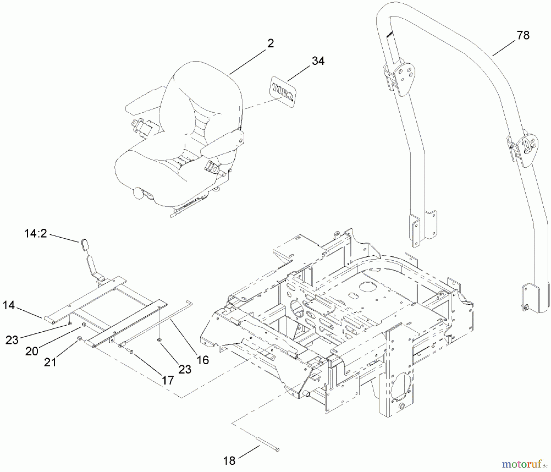  Zerto-Turn Mäher 74273CP (Z558) - Toro Z Master Mower, 72