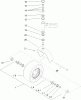Zerto-Turn Mäher 74274 (Z580-D) - Toro Z Master Mower, 72" TURBO FORCE Side Discharge Deck (SN: 310000001 - 310999999) (2010) Spareparts FORK AND CASTER WHEEL ASSEMBLY
