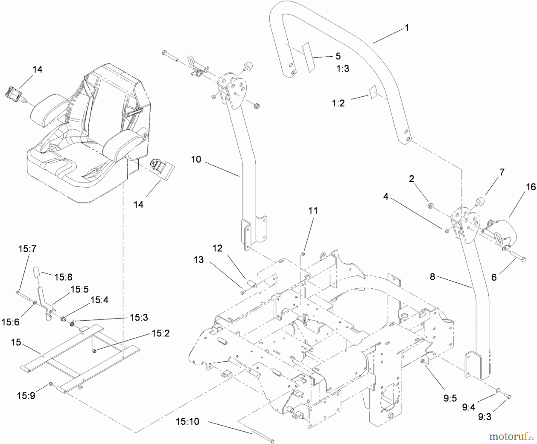  Zerto-Turn Mäher 74274 (Z580-D) - Toro Z Master Mower, 72