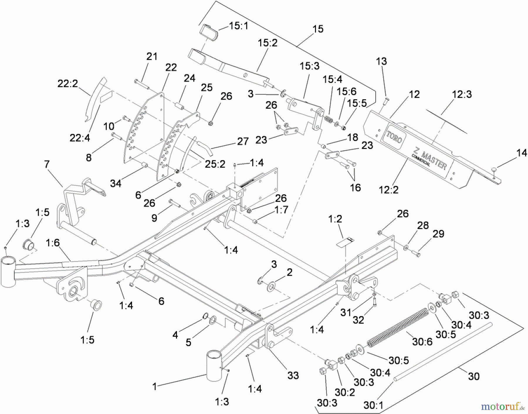  Zerto-Turn Mäher 74274CP (Z580-D) - Toro Z Master Mower, 72