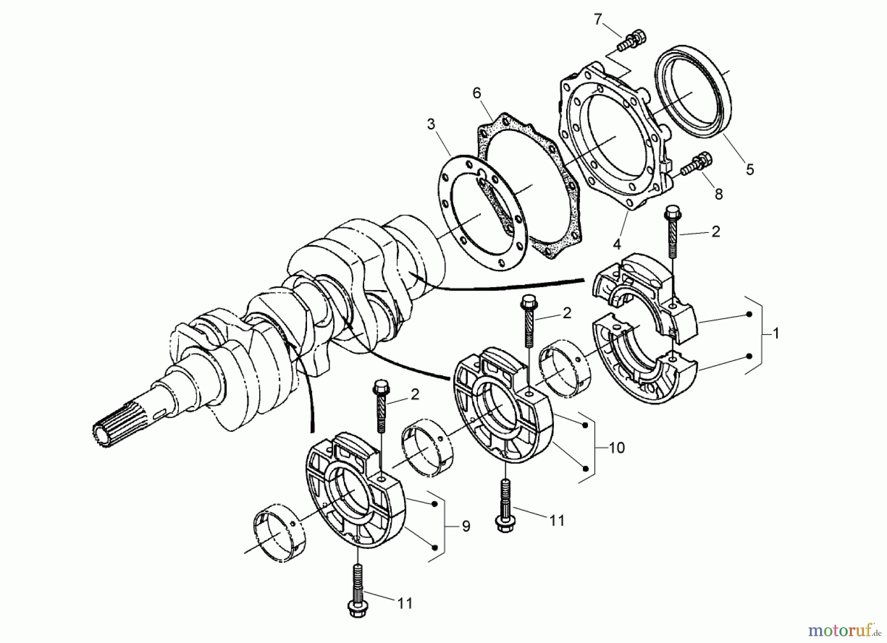  Zerto-Turn Mäher 74279TE (Z580-D) - Toro Z Master Mower, 52 Rear Discharge Deck (SN: 280000001 - 280999999) (2008) MAIN BEARING CASE ASSEMBLY