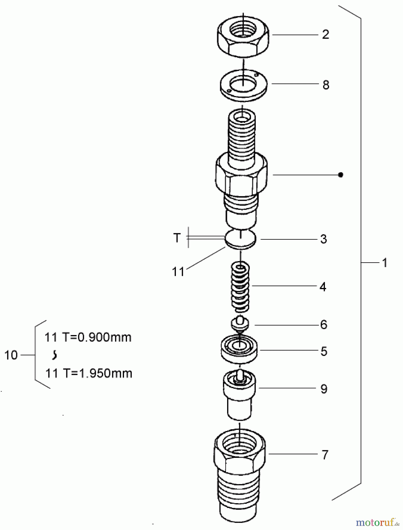  Zerto-Turn Mäher 74279TE (Z580-D) - Toro Z Master Mower, 52 Rear Discharge Deck (SN: 280000001 - 280999999) (2008) NOZZLE HOLDER ASSEMBLY