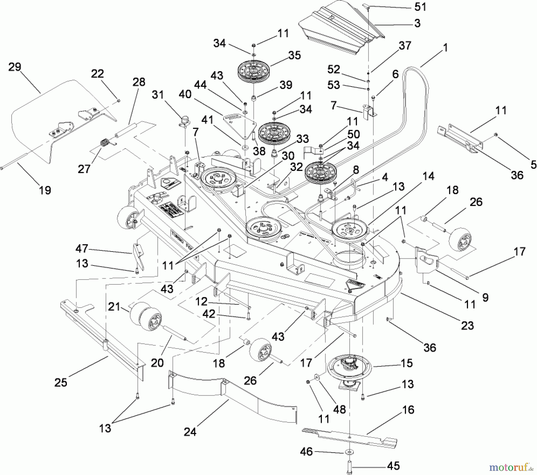 Zerto-Turn Mäher 74283 (Z550) - Toro Z Master Mower, 60 TURBO FORCE ...