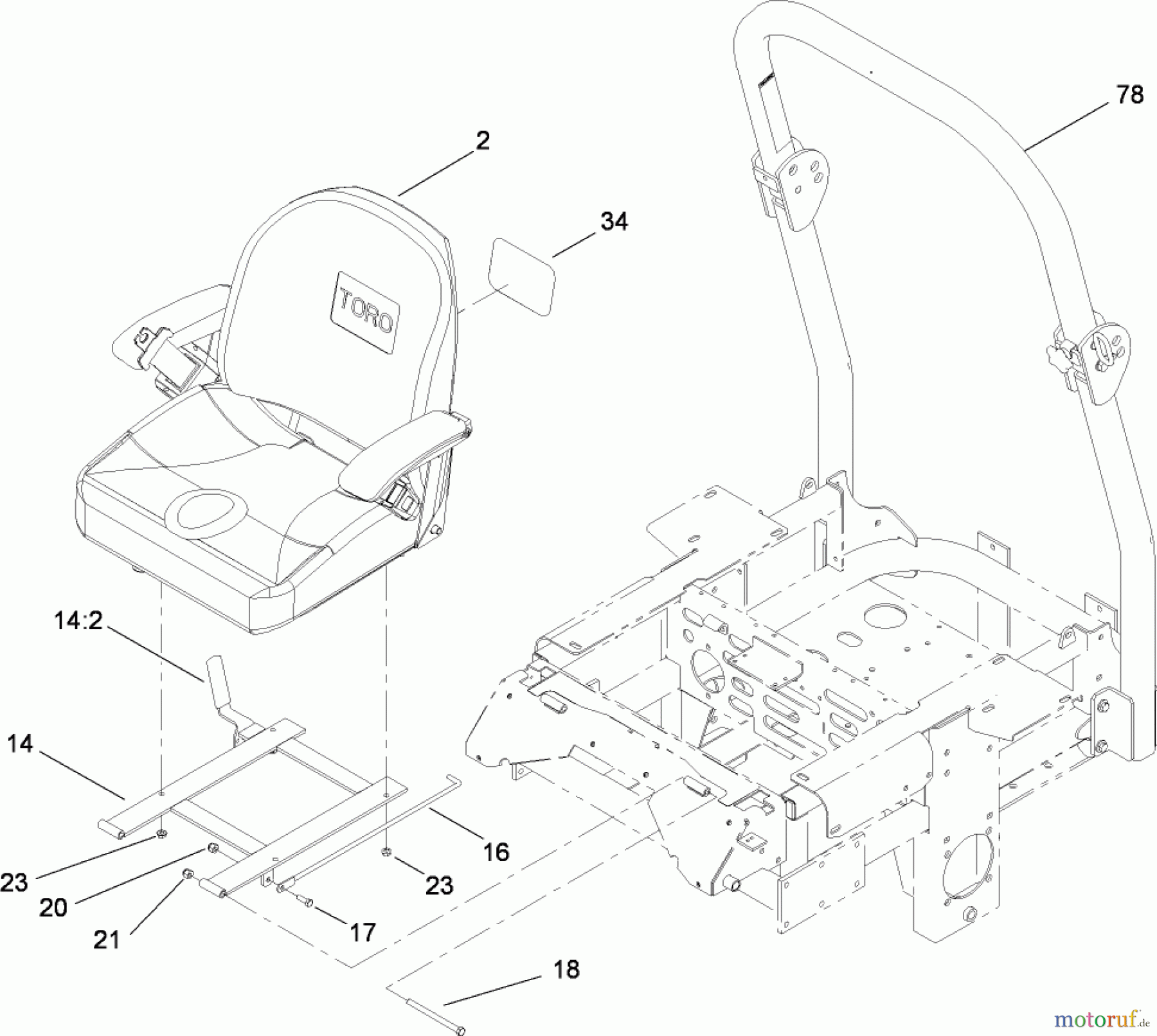  Zerto-Turn Mäher 74284 (Z550) - Toro Z Master Mower, 72