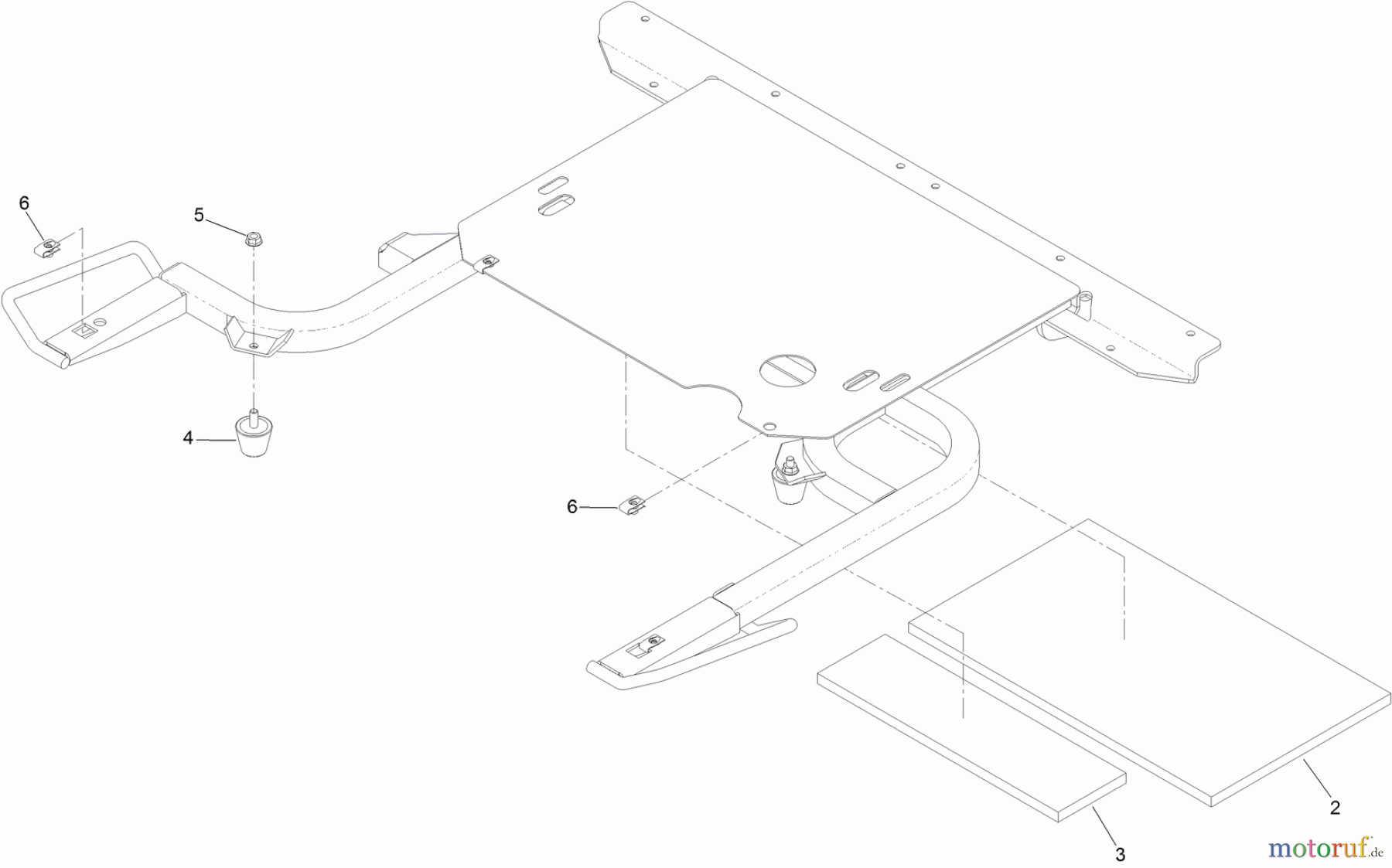  Zerto-Turn Mäher 74310 - Toro Z Master 8000 Series Riding Mower, with 42in Direct-Collect Cutting Unit (SN: 314000001 - 314999999) (2014) HOPPER FRAME ASSEMBLY NO. 109-4086