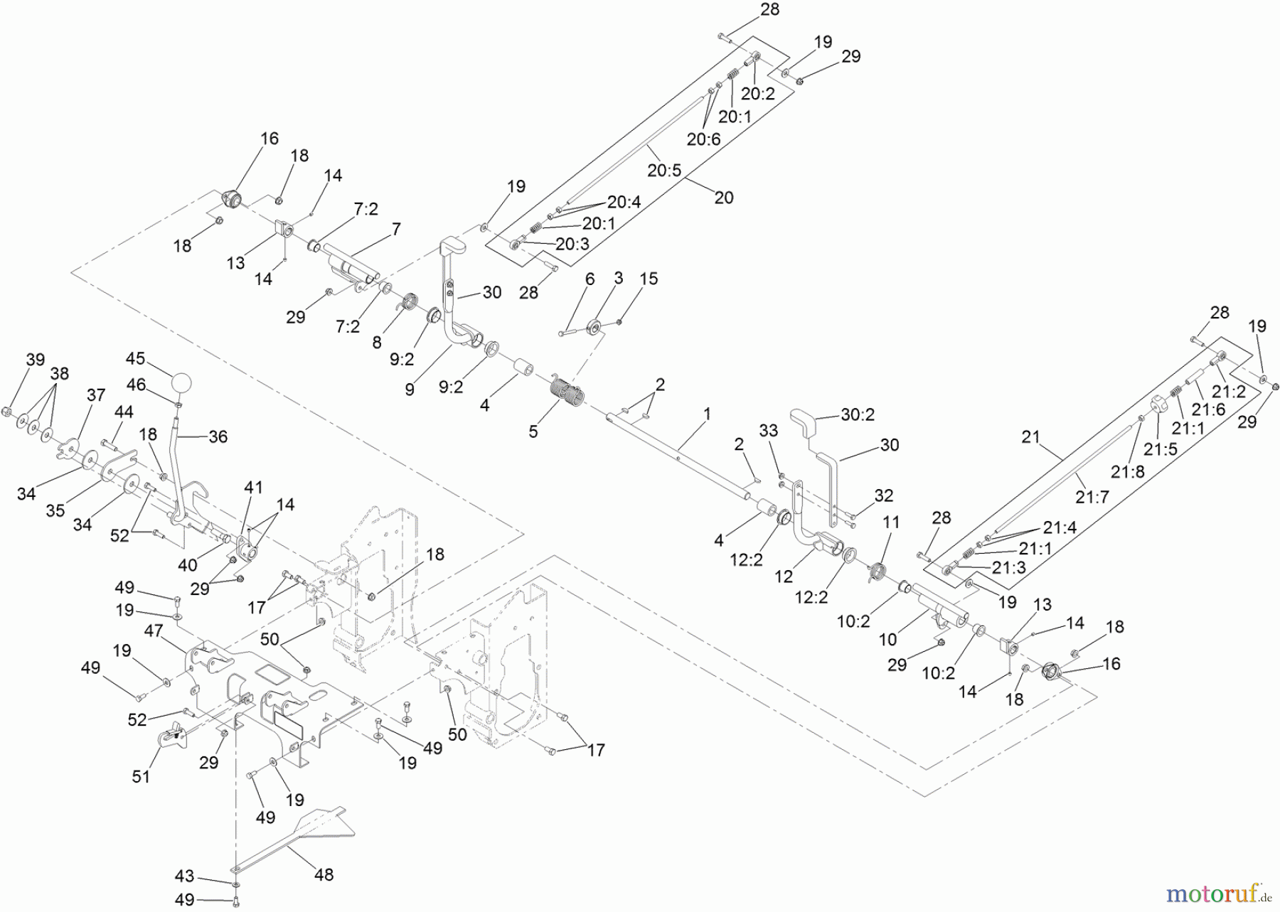  Zerto-Turn Mäher 74310 - Toro Z Master 8000 Series Riding Mower, with 42in Direct-Collect Cutting Unit (SN: 314000001 - 314999999) (2014) SPEED CONTROL ASSEMBLY