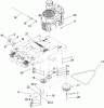 Zerto-Turn Mäher 74408CP (Z300) - Toro Z Master Mower, 34" 7-Gauge Side Discharge Deck (SN: 290000001 - 290999999) (2009) Spareparts ENGINE MOUNTING ASSEMBLY