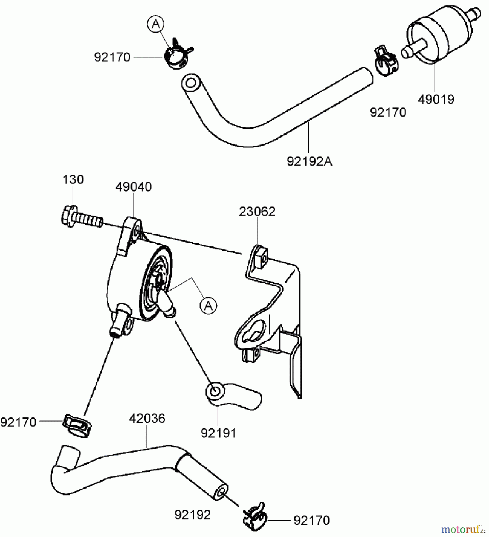  Zerto-Turn Mäher 74409TE (Z340) - Toro Z Master Mower, 102cm 7-Gauge Side Discharge Deck (SN: 270000701 - 270999999) (2007) FUEL TANK AND VALVE ASSEMBLY KAWASAKI FH580V-AS50-R