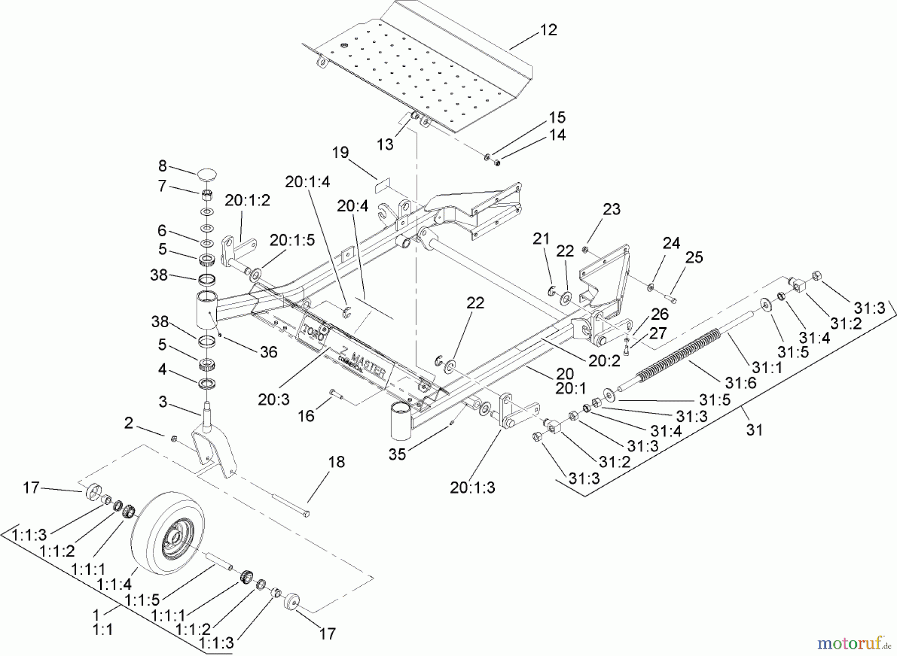  Zerto-Turn Mäher 74410 (Z400) - Toro Z Master Mower, 52