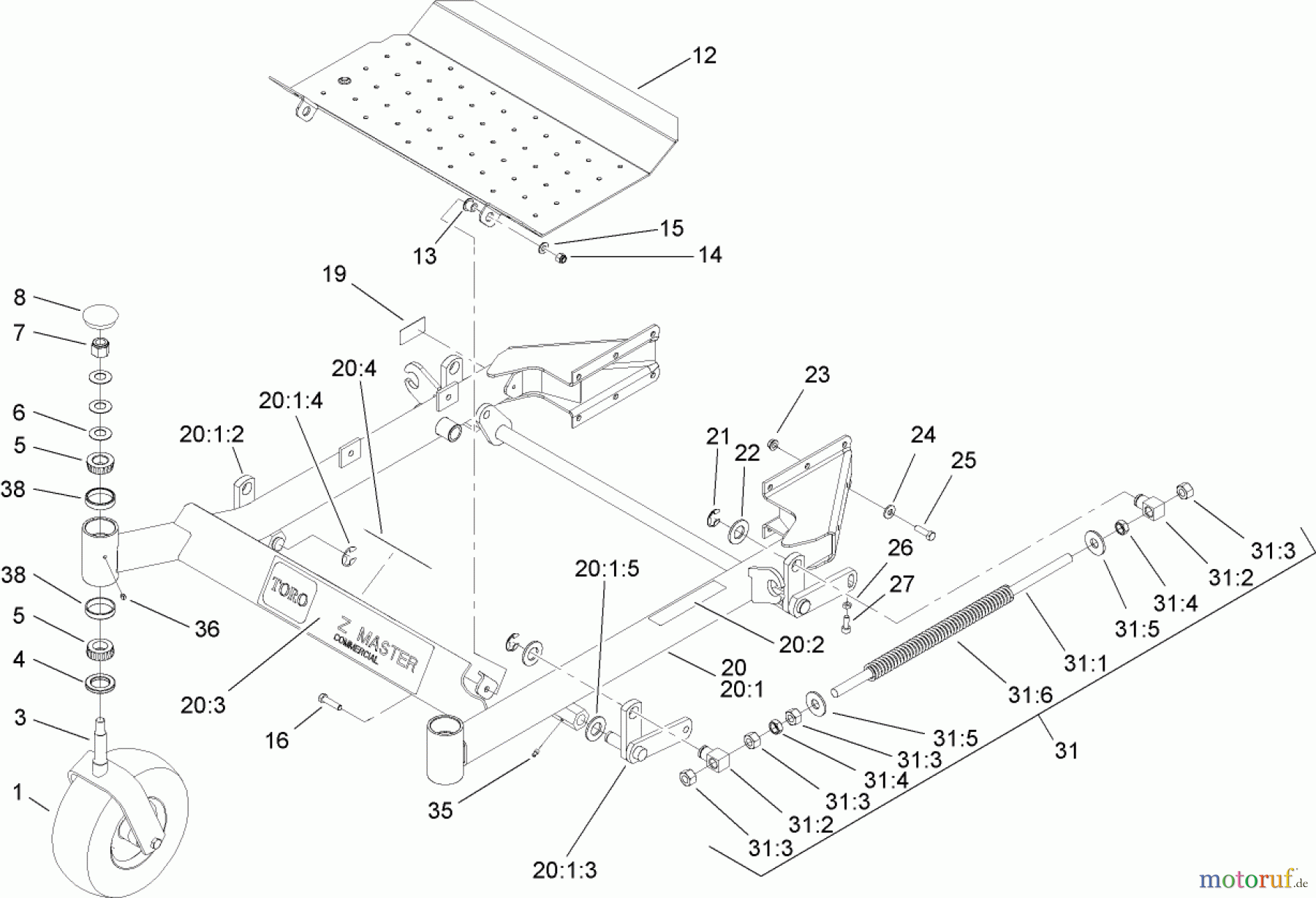  Zerto-Turn Mäher 74411 (Z149) - Toro Z Master Mower, 44