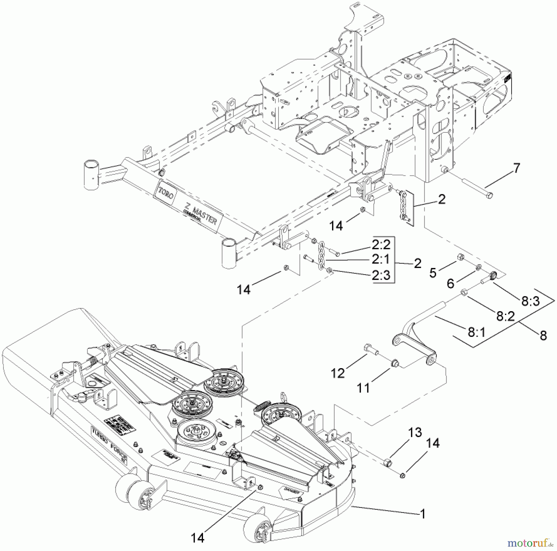  Zerto-Turn Mäher 74413 (Z449) - Toro Z Master Mower, 48