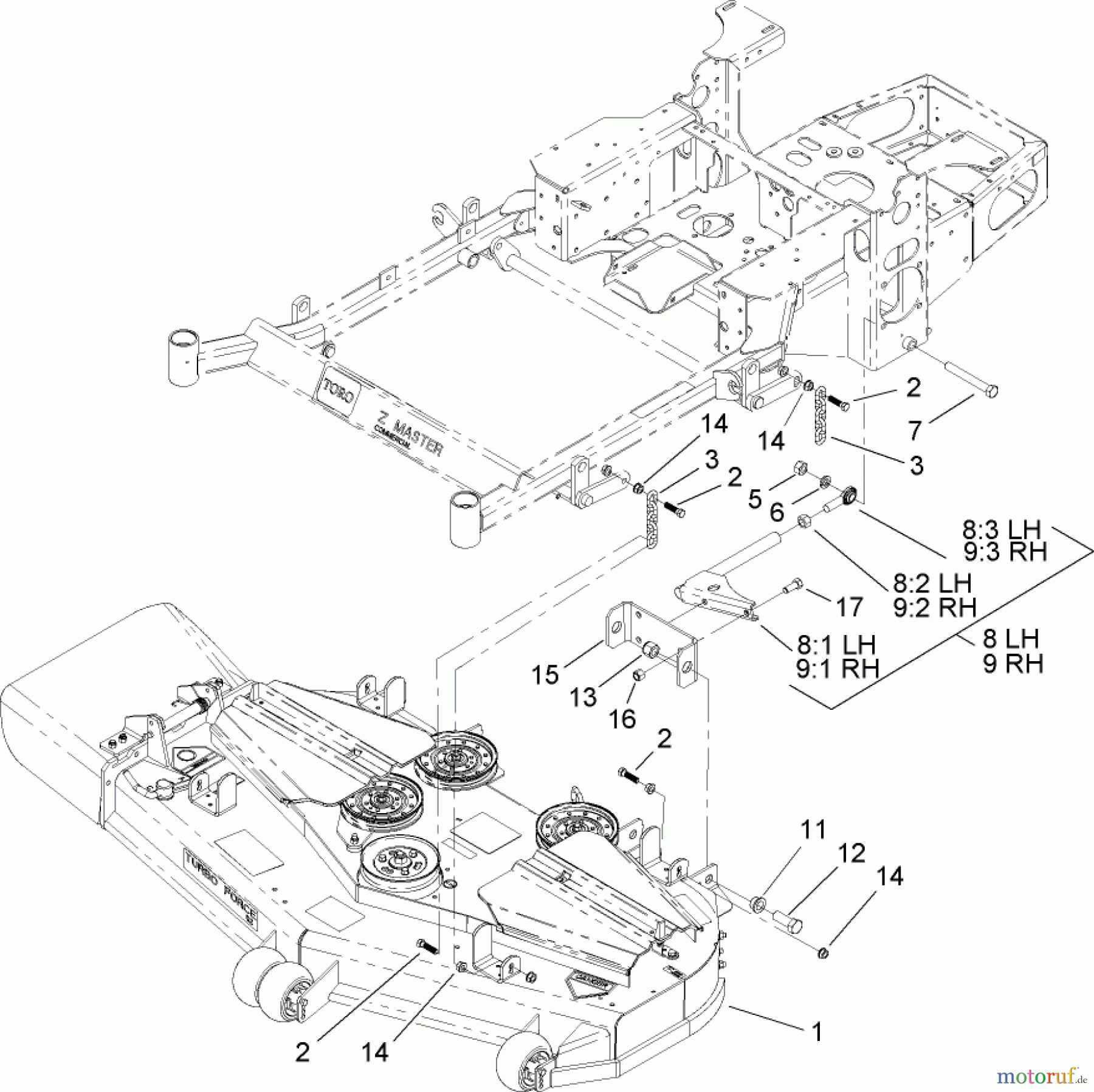  Zerto-Turn Mäher 74414 (Z450) - Toro Z Master Mower, 52