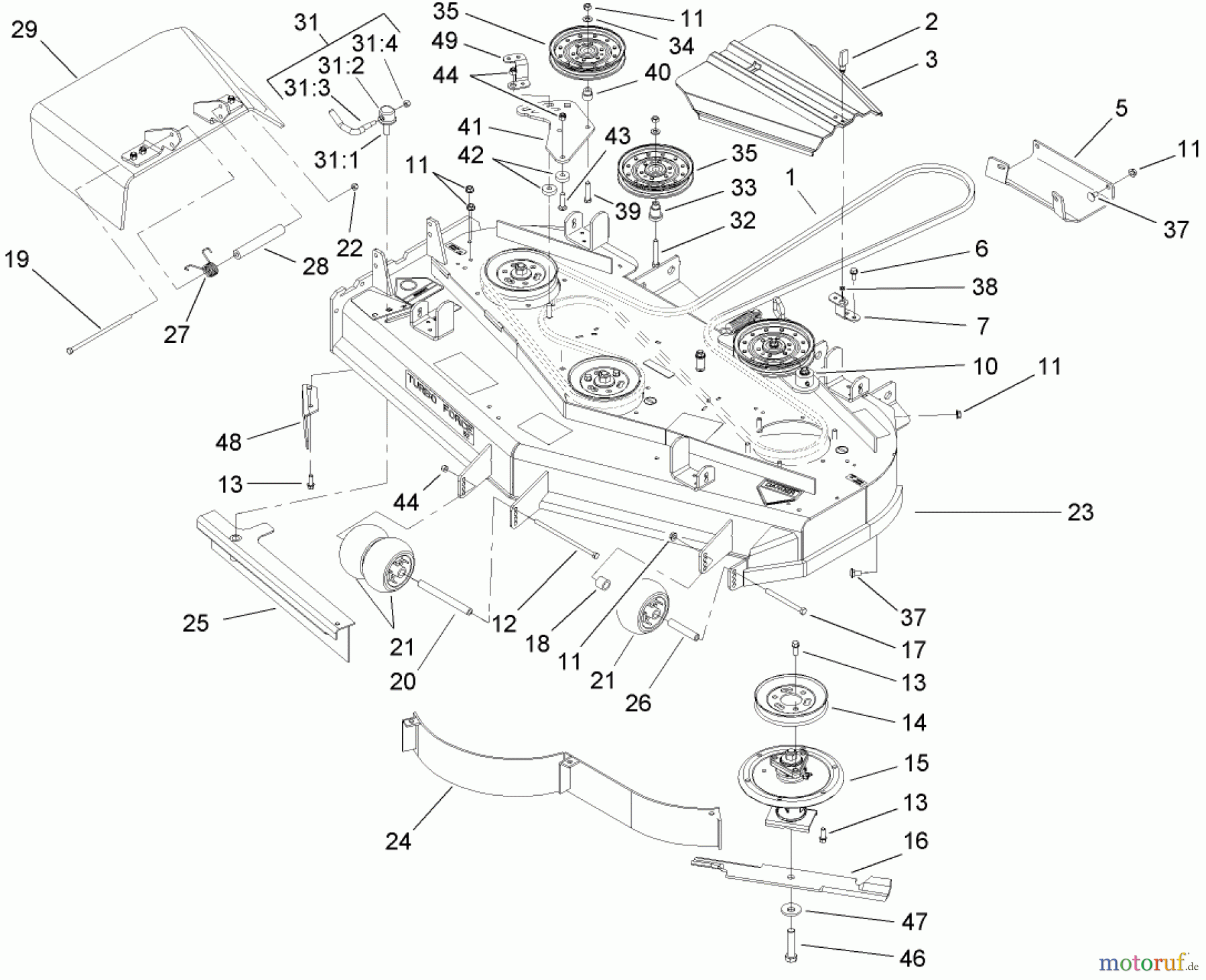  Zerto-Turn Mäher 74415 (Z449) - Toro Z Master Mower, 52