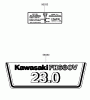 Zerto-Turn Mäher 74416 (Z450) - Toro Z Master Mower, 52" TURBO FORCE Side Discharge Deck (SN: 280000001 - 280999999) (2008) Spareparts LABEL ASSEMBLY KAWASAKI FH680V-DS21