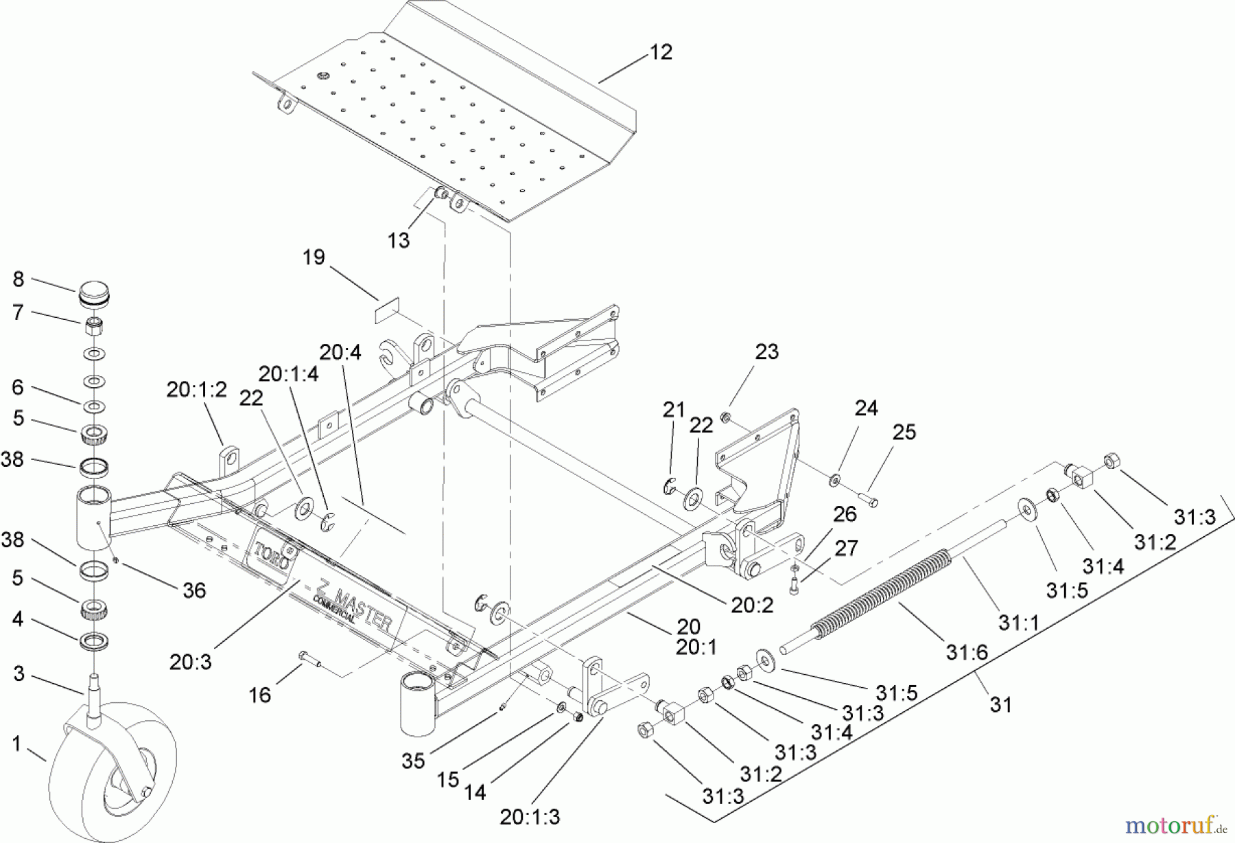  Zerto-Turn Mäher 74416 (Z453) - Toro Z Master Mower, 52