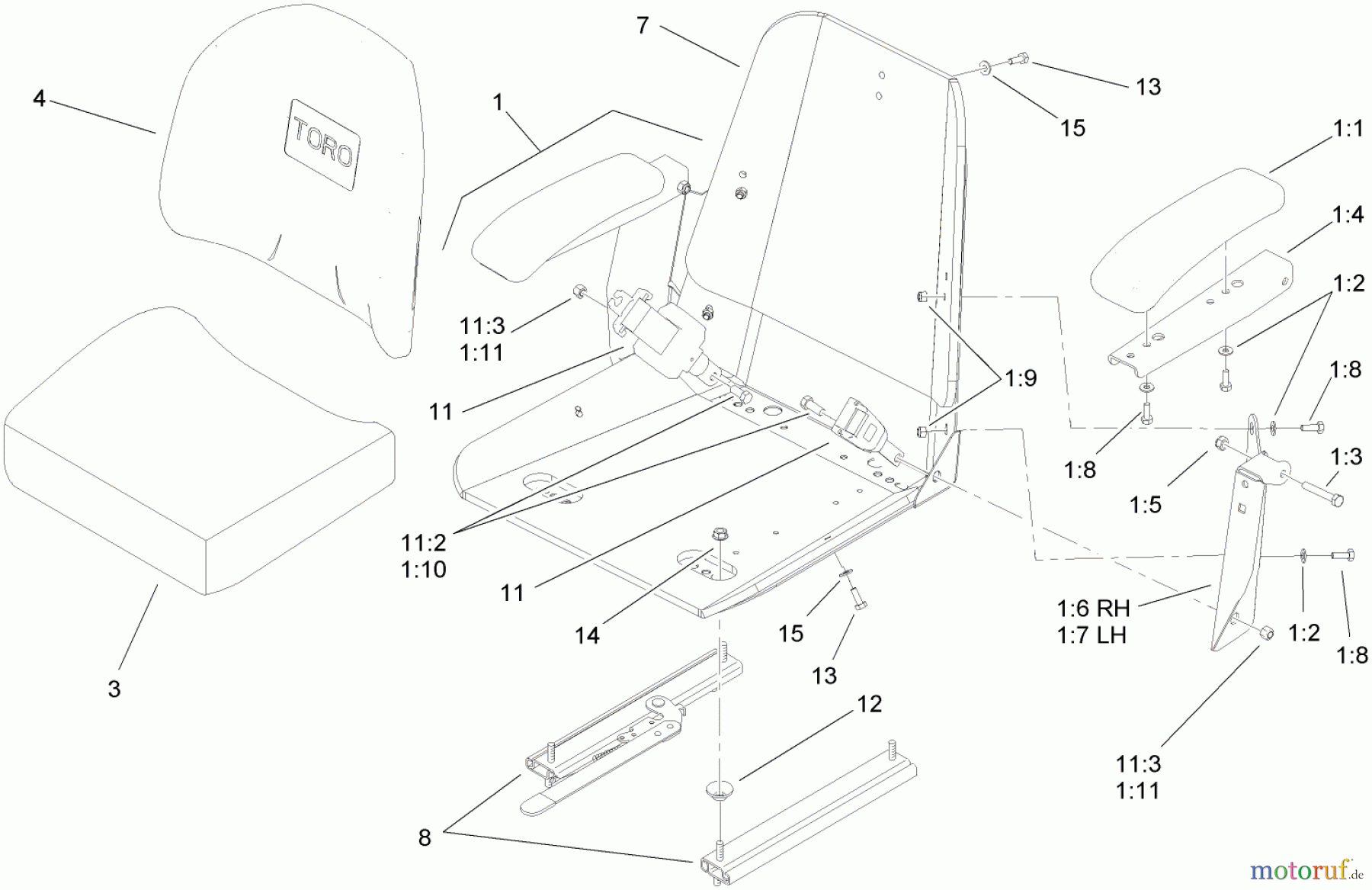  Zerto-Turn Mäher 74416 (Z453) - Toro Z Master Mower, 52