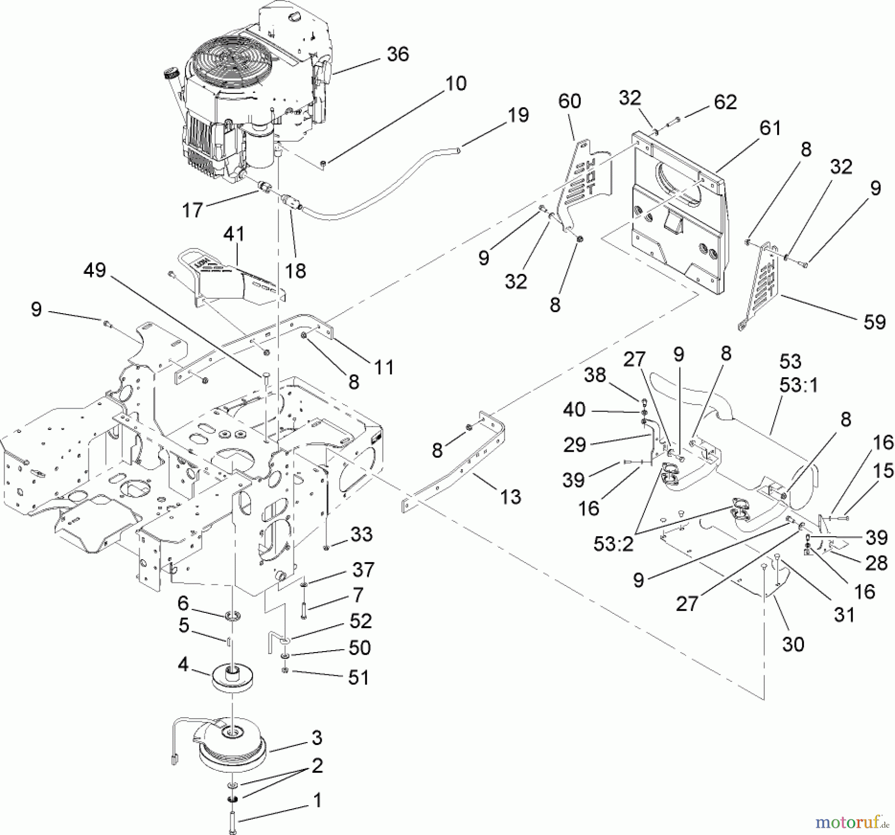  Zerto-Turn Mäher 74416CP (Z453) - Toro Z Master Mower, 52