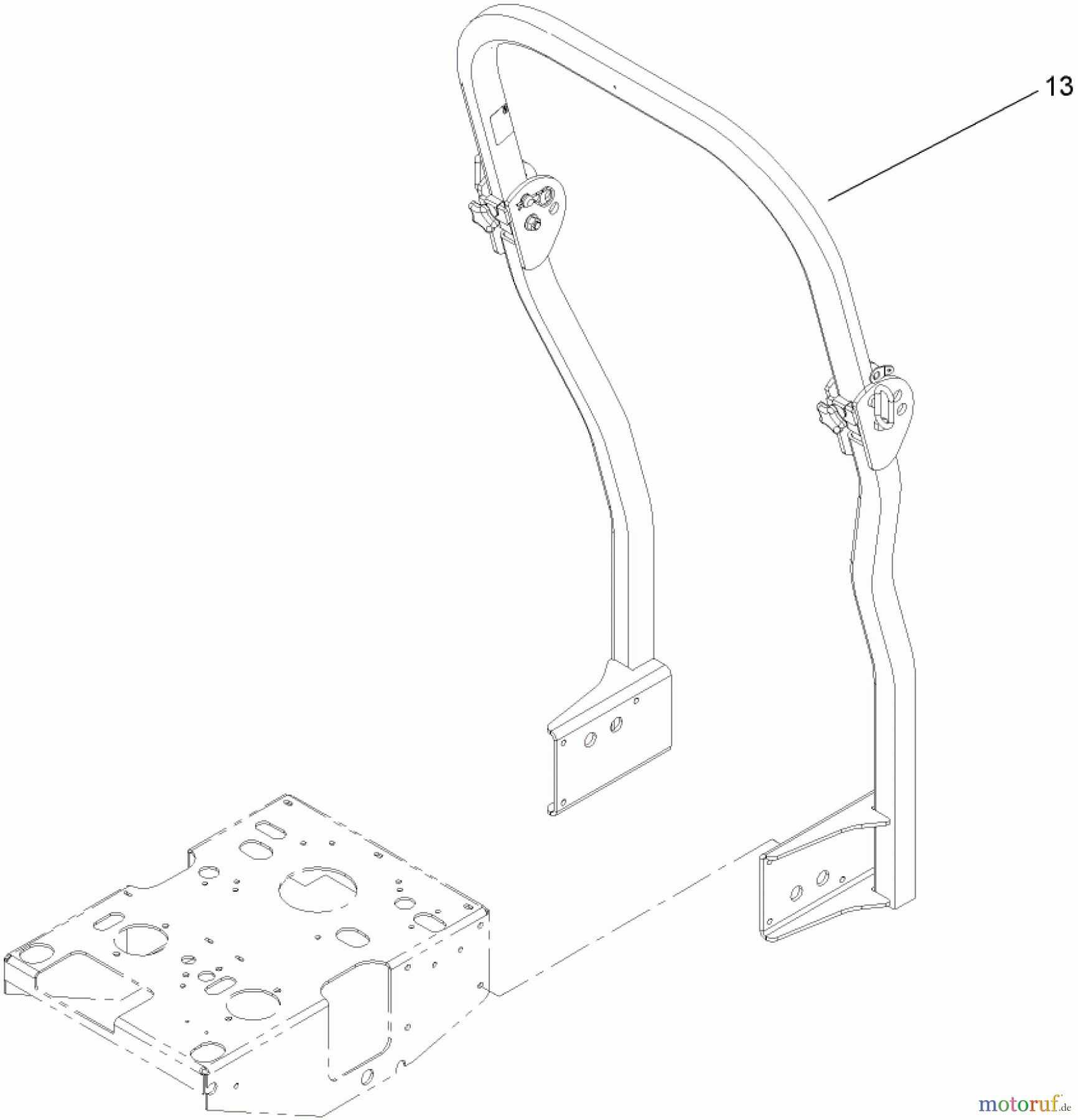  Zerto-Turn Mäher 74416TE (Z453) - Toro Z Master Mower, 132cm TURBO FORCE Side Discharge Deck (SN: 250000001 - 250005000) (2005) ROLL-OVER-PROTECTION-SYSTEM ASSEMBLY