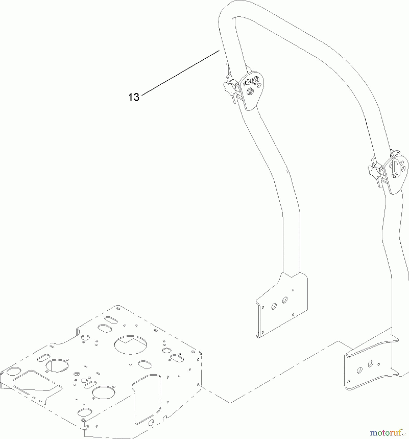  Zerto-Turn Mäher 74416TE (Z453) - Toro Z Master Mower, 132cm TURBO FORCE Side Discharge Deck (SN: 260000001 - 260999999) (2006) ROLL-OVER-PROTECTION-SYSTEM ASSEMBLY