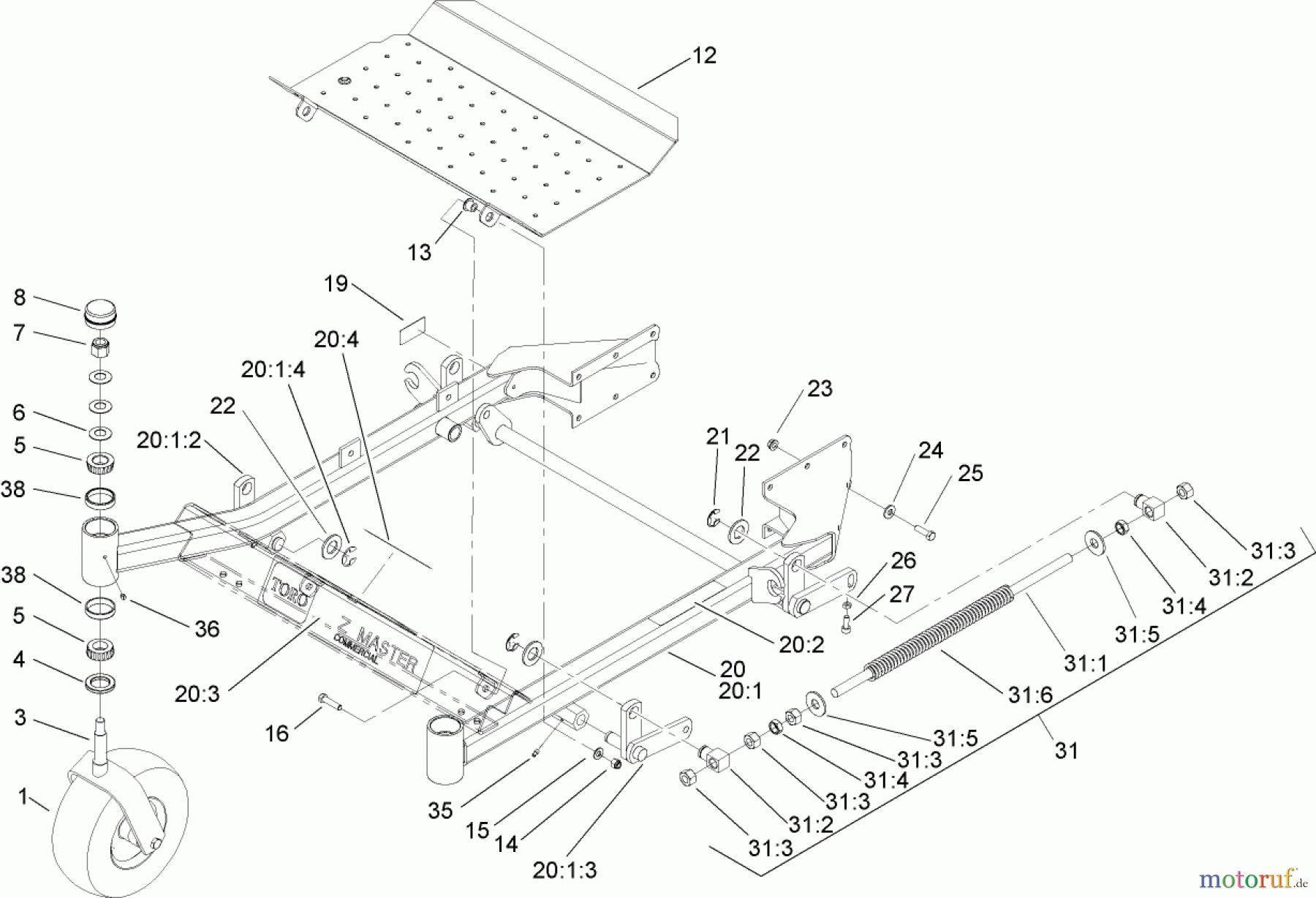  Zerto-Turn Mäher 74417 (Z453) - Toro Z Master Mower, 48