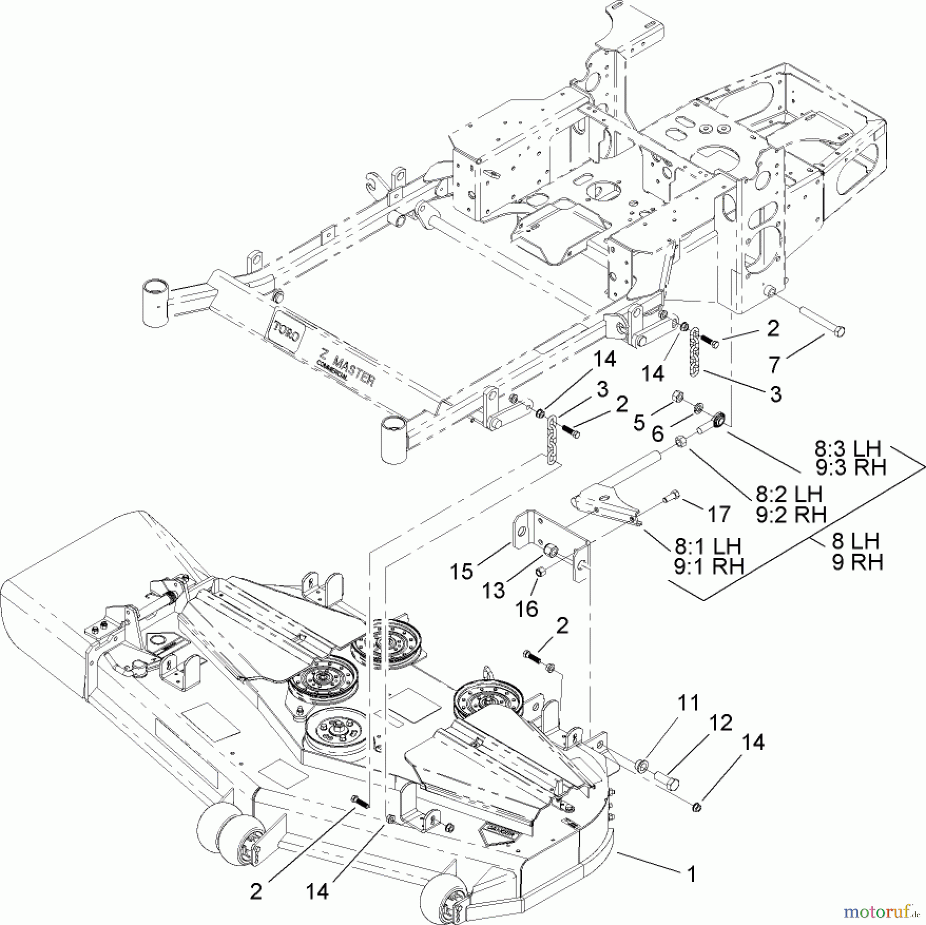  Zerto-Turn Mäher 74417 (Z453) - Toro Z Master Mower, 48