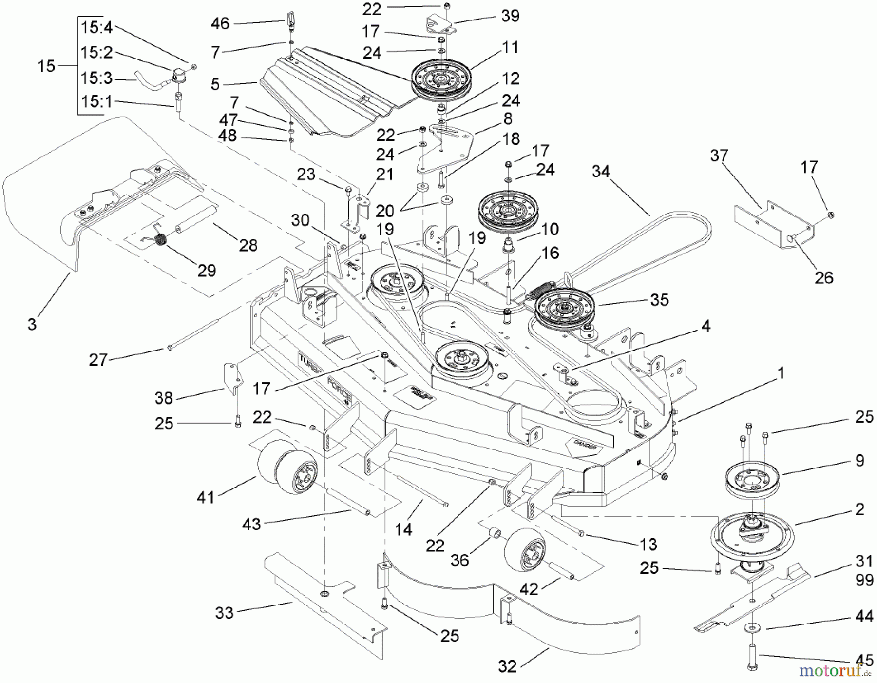  Zerto-Turn Mäher 74417 (Z453) - Toro Z Master Mower, 48